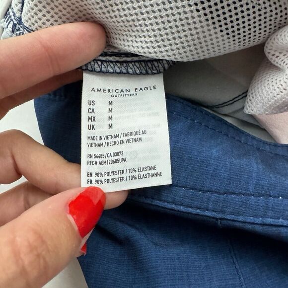 American Eagle Men’s Multicolor Striped Board Shorts Sz M (32") Stretch Pockets - Picture 6 of 9